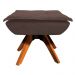 Kit 2 Poltronas Decorativas Base Giratória Giromad com Puff Opla Suede Marrom - Ibiza
