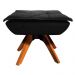 Kit 2 Poltronas Decorativas Base Giratória Giromad com Puff Opla Suede Preto - Ibiza