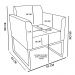 Kit 2 Poltronas Decorativas Base Industrial Dourada Maressa S08 Suede Grafite - Ibiza
