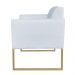 Kit 2 Poltronas Decorativas Base Industrial Dourada Maressa S10 Suede Cinza - Ibiza