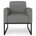 Kit 2 Poltronas Decorativas Base Industrial Preta Maressa A26 Linho Grafite - Ibiza