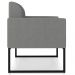 Kit 2 Poltronas Decorativas Base Industrial Preta Maressa A26 Linho Grafite - Ibiza
