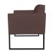 Kit 2 Poltronas Decorativas Base Industrial Preto Maressa S06 Suede Marrom - Ibiza
