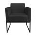 Kit 2 Poltronas Decorativas Base Industrial Preto Maressa S07 Suede Preto - Ibiza