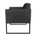 Kit 2 Poltronas Decorativas Base Industrial Preto Maressa S07 Suede Preto - Ibiza