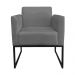 Kit 2 Poltronas Decorativas Base Industrial Preto Maressa S08 Suede Grafite - Ibiza