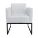 Kit 2 Poltronas Decorativas Base Industrial Preto Maressa S10 Suede Cinza - Ibiza