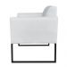 Kit 2 Poltronas Decorativas Base Industrial Preto Maressa S10 Suede Cinza - Ibiza
