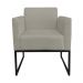 Kit 2 Poltronas Decorativas Base Industrial Preto Maressa S12 Suede Marrom Rato - Ibiza