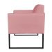 Kit 2 Poltronas Decorativas Base Industrial Preto Maressa S17 Suede Rosê - Ibiza