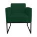 Kit 2 Poltronas Decorativas Base Industrial Preto Maressa S23 Suede Verde - Ibiza