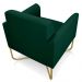 Kit 2 Poltronas Decorativas Base Industrial X Dourada Maressa S23 Suede Verde - Ibiza