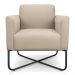 Kit 2 Poltronas Decorativas Base Industrial X Preta Maressa S03 Suede Bege - Ibiza
