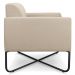 Kit 2 Poltronas Decorativas Base Industrial X Preta Maressa S03 Suede Bege - Ibiza