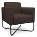 Kit 2 Poltronas Decorativas Base Industrial X Preta Maressa S06 Suede Marrom - Ibiza