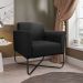 Kit 2 Poltronas Decorativas Base Industrial X Preta Maressa S07 Suede Preto - Ibiza