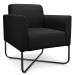 Kit 2 Poltronas Decorativas Base Industrial X Preta Maressa S07 Suede Preto - Ibiza