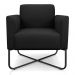 Kit 2 Poltronas Decorativas Base Industrial X Preta Maressa S07 Suede Preto - Ibiza