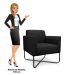 Kit 2 Poltronas Decorativas Base Industrial X Preta Maressa S07 Suede Preto - Ibiza