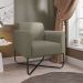 Kit 2 Poltronas Decorativas Base Industrial X Preta Maressa S12 Suede Marrom Rato - Ibiza