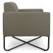 Kit 2 Poltronas Decorativas Base Industrial X Preta Maressa S12 Suede Marrom Rato - Ibiza
