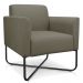 Kit 2 Poltronas Decorativas Base Industrial X Preta Maressa S12 Suede Marrom Rato - Ibiza