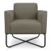 Kit 2 Poltronas Decorativas Base Industrial X Preta Maressa S12 Suede Marrom Rato - Ibiza