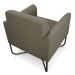 Kit 2 Poltronas Decorativas Base Industrial X Preta Maressa S12 Suede Marrom Rato - Ibiza