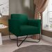 Kit 2 Poltronas Decorativas Base Industrial X Preta Maressa S23 Suede Verde - Ibiza