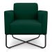 Kit 2 Poltronas Decorativas Base Industrial X Preta Maressa S23 Suede Verde - Ibiza