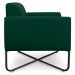 Kit 2 Poltronas Decorativas Base Industrial X Preta Maressa S23 Suede Verde - Ibiza