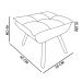 Kit 2 Poltronas Decorativas Pés Palito com Puff Opla Suede Grafite - Ibiza