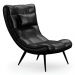 Kit 2 Poltronas Decorativas Para Sala de Estar com Almofada e Pés Palito Lord Facto Preto - Ibiza