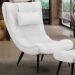 Kit 2 Poltronas Decorativas Sala de Estar com Almofada e Pés Palito Lord Sintético Branco - Ibiza