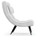 Kit 2 Poltronas Decorativas Sala de Estar com Almofada e Pés Palito Lord Sintético Branco - Ibiza