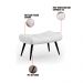 Kit 2 Puffs Decorativos Para Sala de Estar Pés Palito Lord Sintético Branco - Ibiza