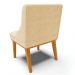 Kit 4 Cadeiras Estofadas para Sala de Jantar Base Fixa de Madeira Castanho Lia Suede Bege - Ibiza