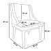 Kit 4 Cadeiras Estofadas para Sala de Jantar Base Fixa de Madeira Castanho Lia Suede Cinza - Ibiza