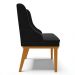 Kit 4 Cadeiras Estofadas para Sala de Jantar Base Fixa de Madeira Castanho Lia Suede Preto - Ibiza