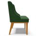 Kit 4 Cadeiras Estofadas para Sala de Jantar Base Fixa de Madeira Castanho Lia Suede Verde - Ibiza