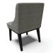 Kit 4 Cadeiras Estofadas para Sala de Jantar Base Fixa de Madeira Preto Lia Suede Grafite - Ibiza
