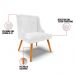 Kit 4 Cadeiras Estofadas para Sala de Jantar Pés Palito Lia Sintético Premium Branco - Ibiza