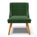 Kit 4 Cadeiras Estofadas para Sala de Jantar Pés Palito Lia Suede Verde - Ibiza