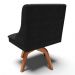 Kit 6 Cadeiras Estofadas Giratória para Sala de Jantar Lia Suede Preto - Ibiza