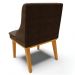 Kit 6 Cadeiras Estofadas para Sala de Jantar Base Fixa de Madeira Castanho Lia Suede Marrom - Ibiza