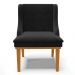 Kit 6 Cadeiras Estofadas para Sala de Jantar Base Fixa de Madeira Castanho Lia Suede Preto - Ibiza