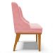 Kit 6 Cadeiras Estofadas para Sala de Jantar Base Fixa de Madeira Castanho Lia Suede Rosa bebê - Ibiza