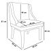 Kit 6 Cadeiras Estofadas para Sala de Jantar Base Fixa de Madeira Preto Lia Suede Marrom - Ibiza