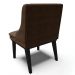 Kit 6 Cadeiras Estofadas para Sala de Jantar Base Fixa de Madeira Preto Lia Suede Marrom - Ibiza