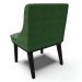 Kit 6 Cadeiras Estofadas para Sala de Jantar Base Fixa de Madeira Preto Lia Suede Verde - Ibiza